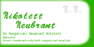 nikolett neubrant business card